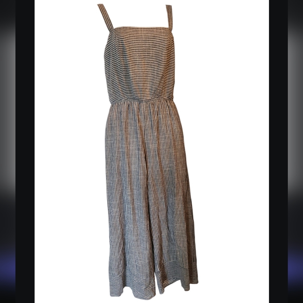 Speechless Blue and White Striped Jumpsuit